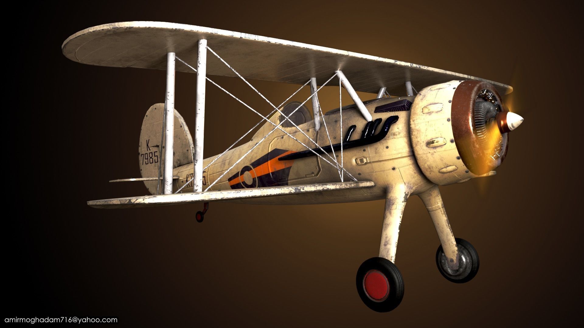 Old Plane 3D model_1