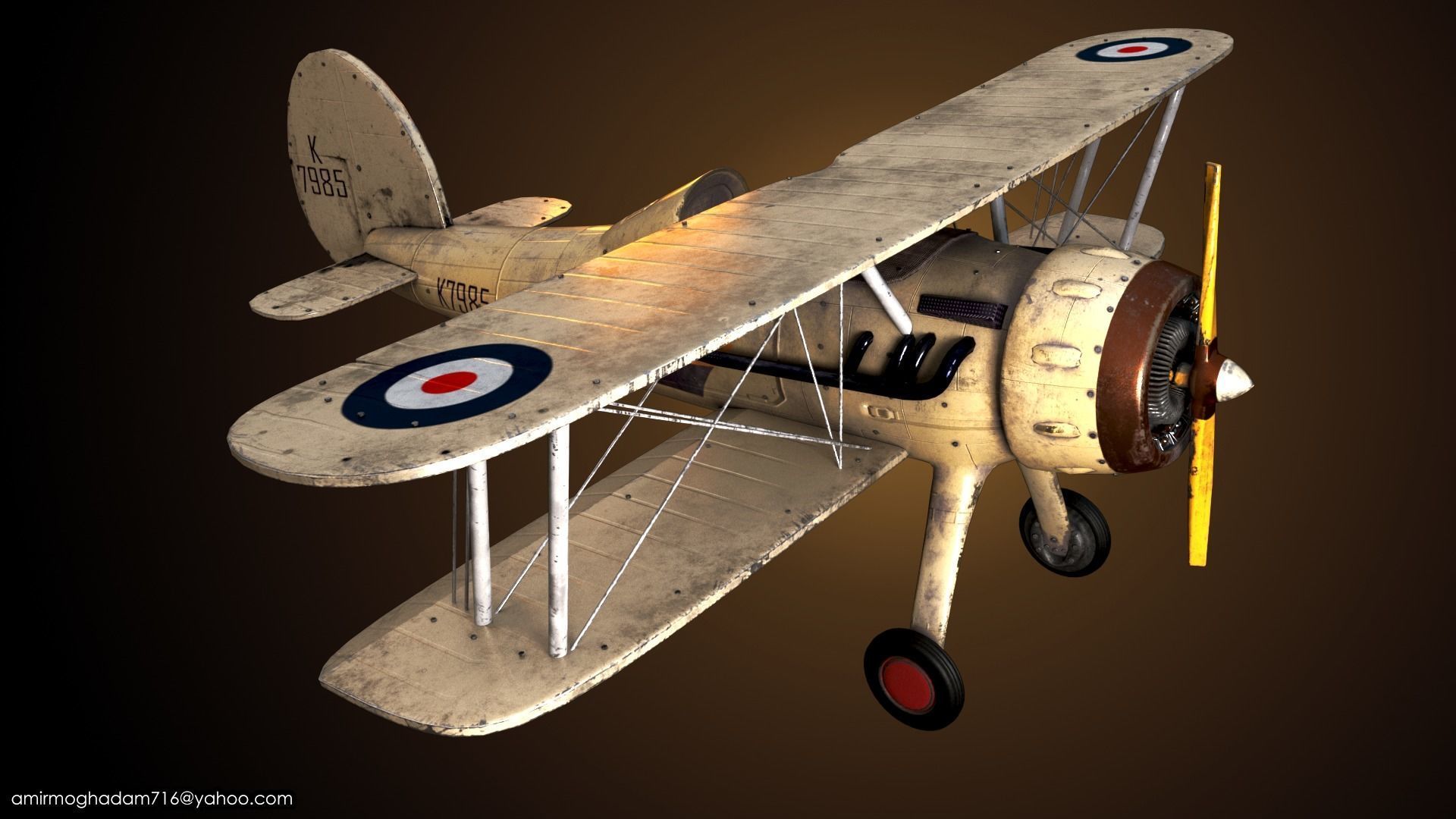 Old Plane 3D model_2
