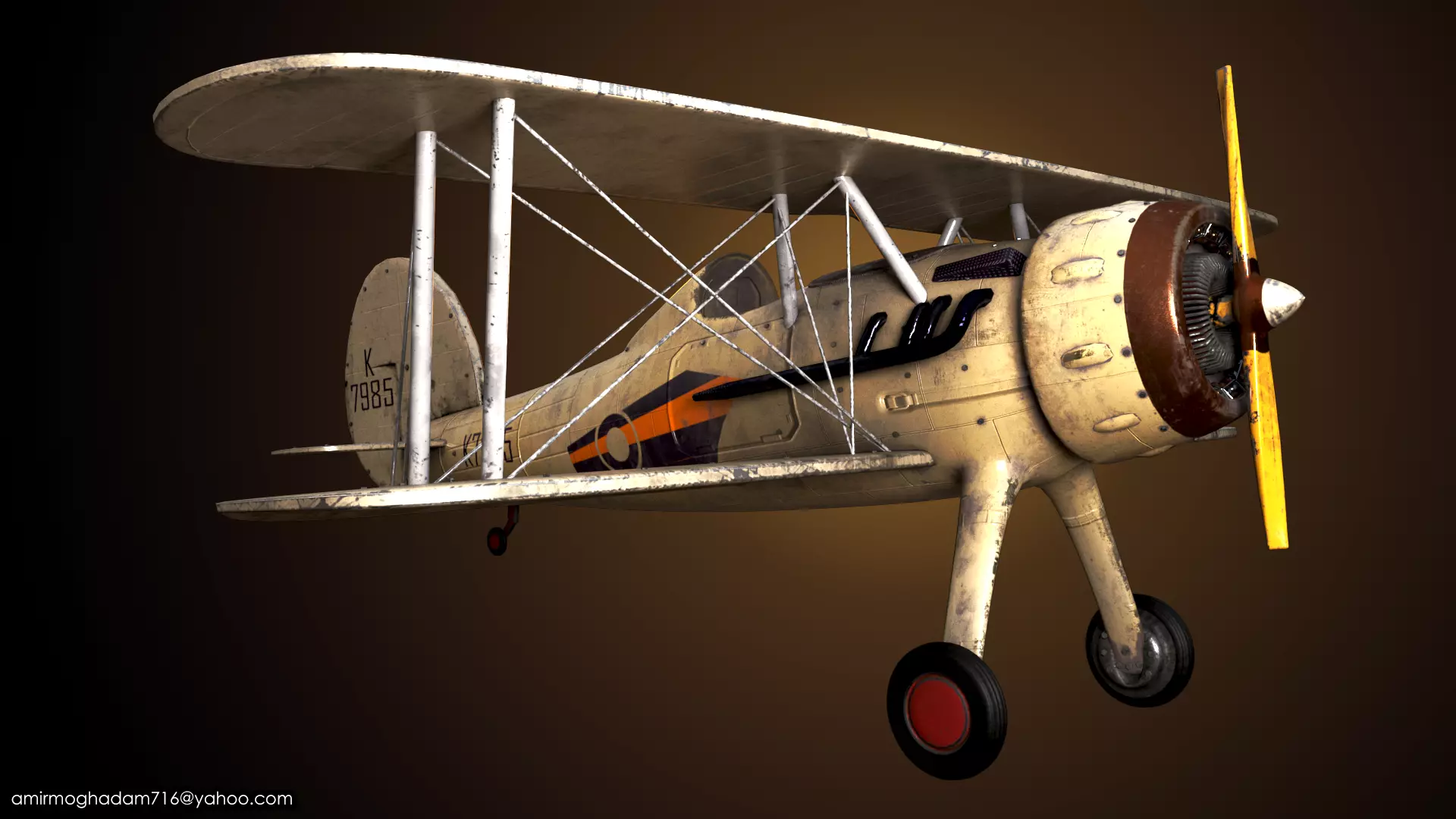 Old Plane 3D model_0