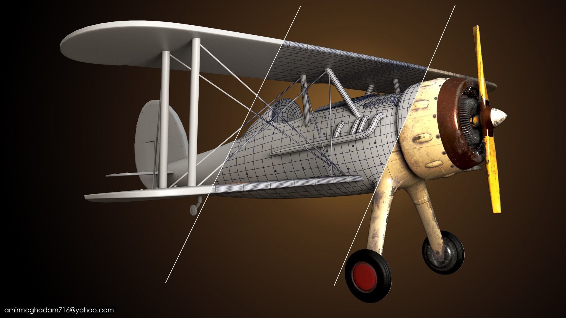 Old Plane 3D model_3