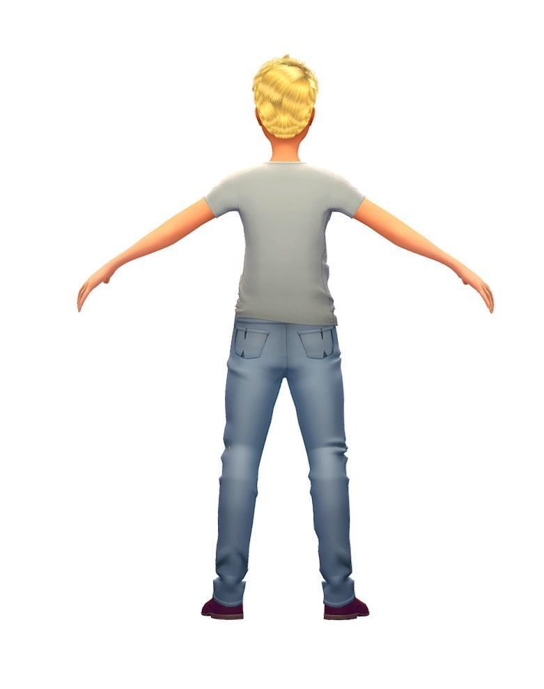 Cartoon High Poly Subdivision Avatar 010 Low-poly 3D model_1