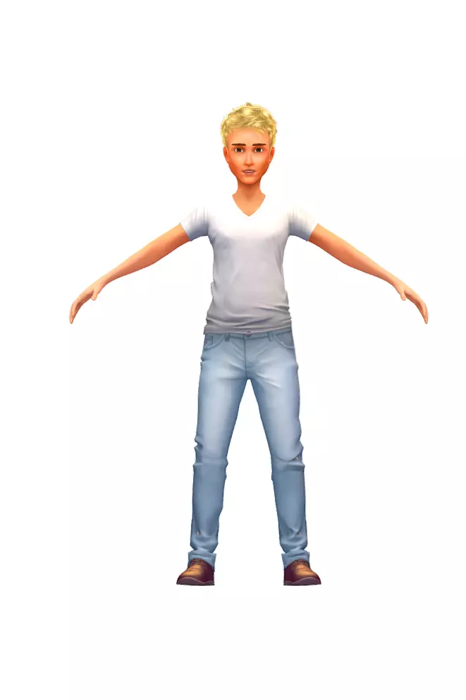 Cartoon High Poly Subdivision Avatar 010 Low-poly 3D model_0