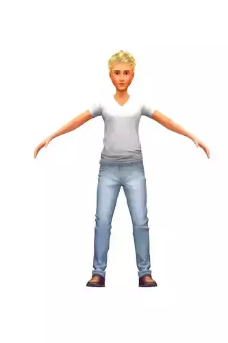 Cartoon High Poly Subdivision Avatar 010