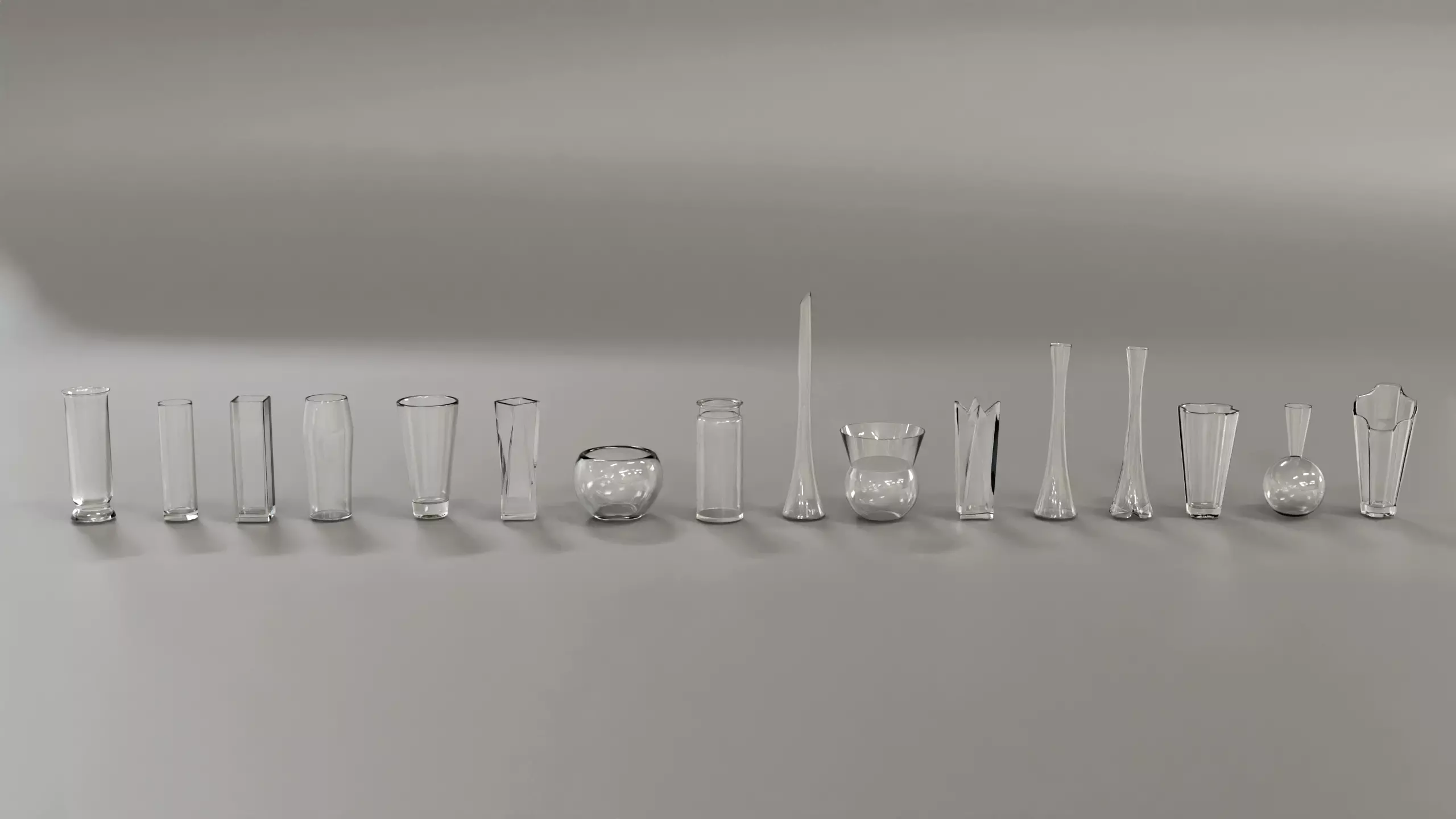 glass vases Free 3D model