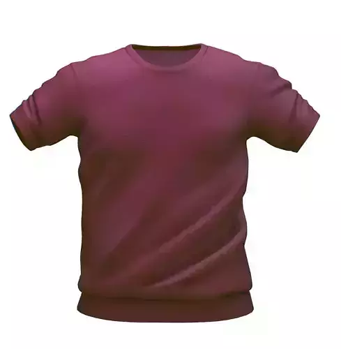 Cartoon High Poly Subdivision Maroon Sweater
