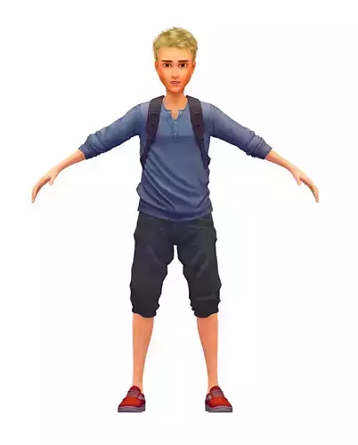 Cartoon High Poly Subdivision Avatar 012 3D Model Low-poly 3D model