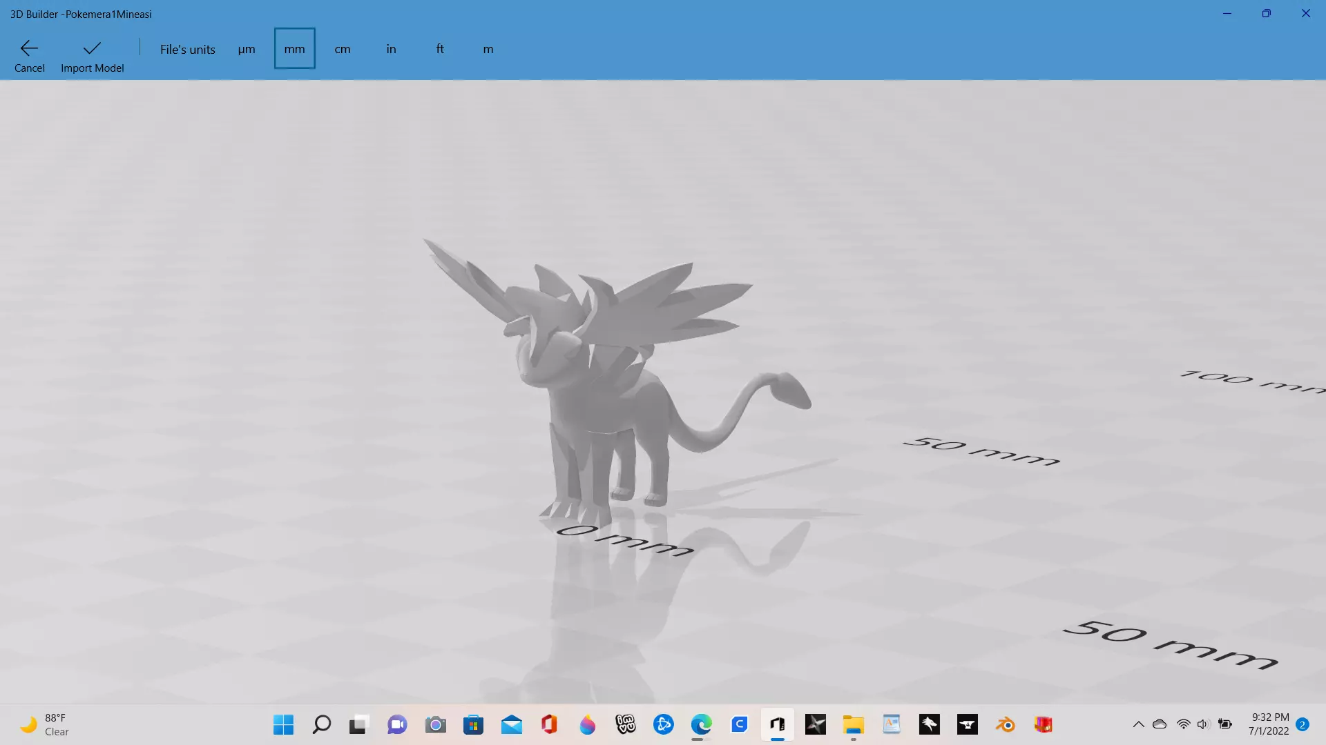 Mineasi pokemon on computer screen 3D print model_0