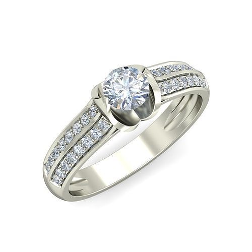 Solitaire Wedding Engagement Bridal Ring 3D print model