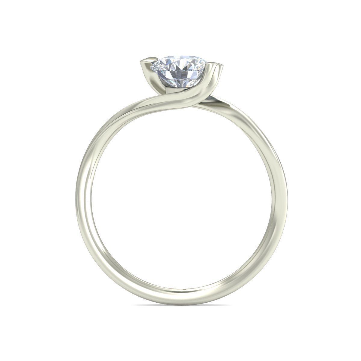 Solitaire Wedding Engagement Ring 3D print model_1