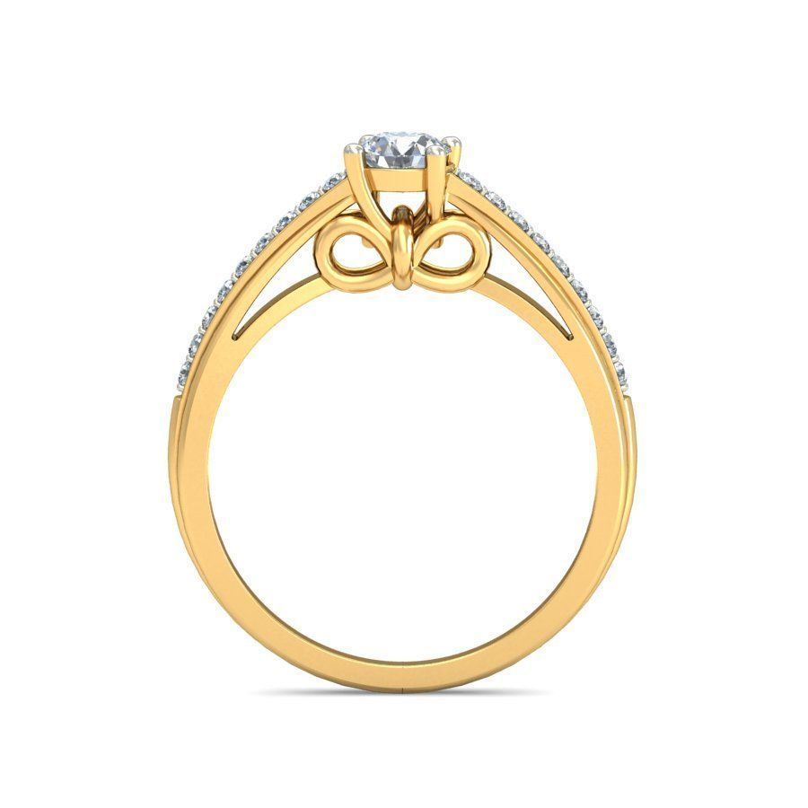 Solitaire Wedding Engagement Ring 3D print model_1