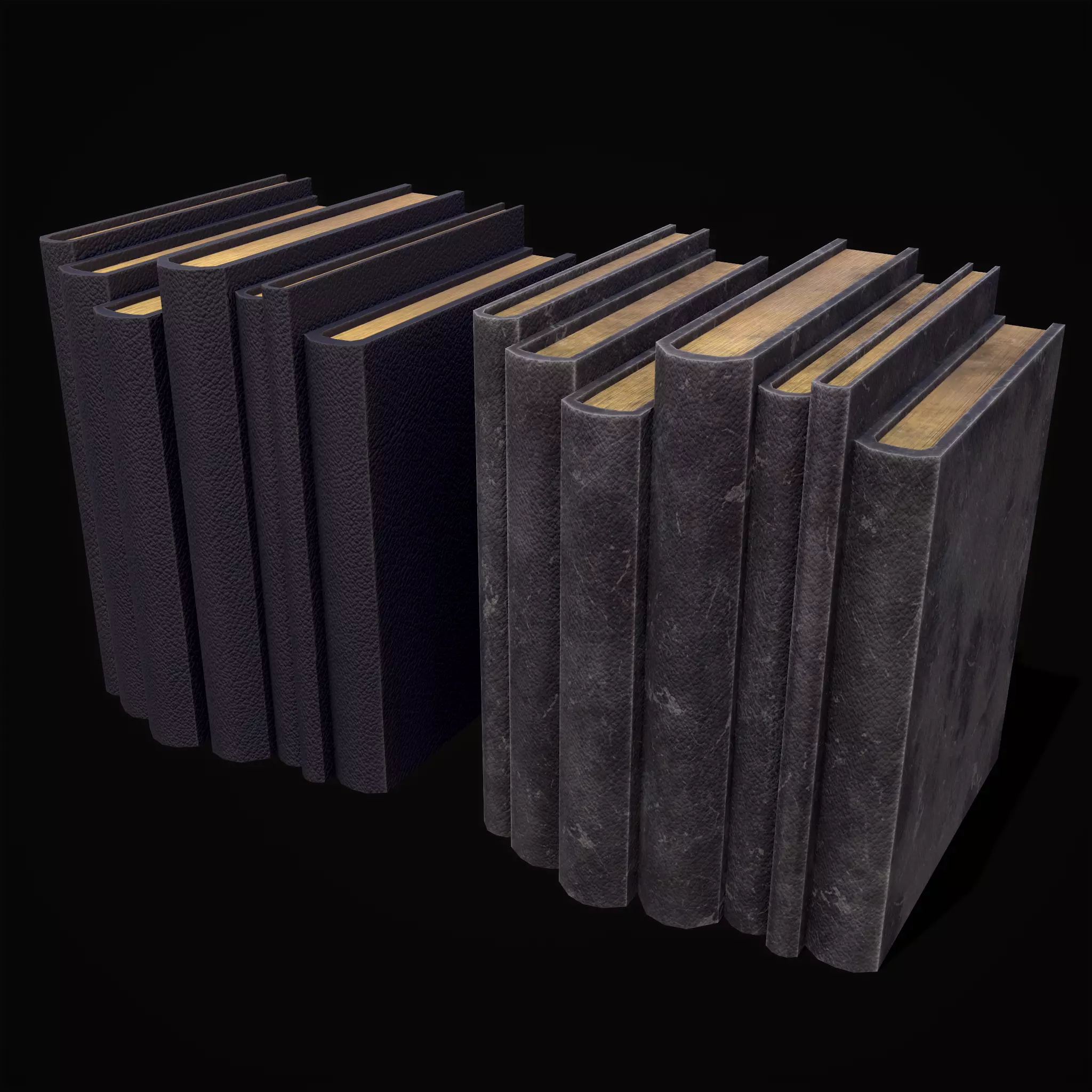 Simple Blue Leather Books Low-poly 3D model