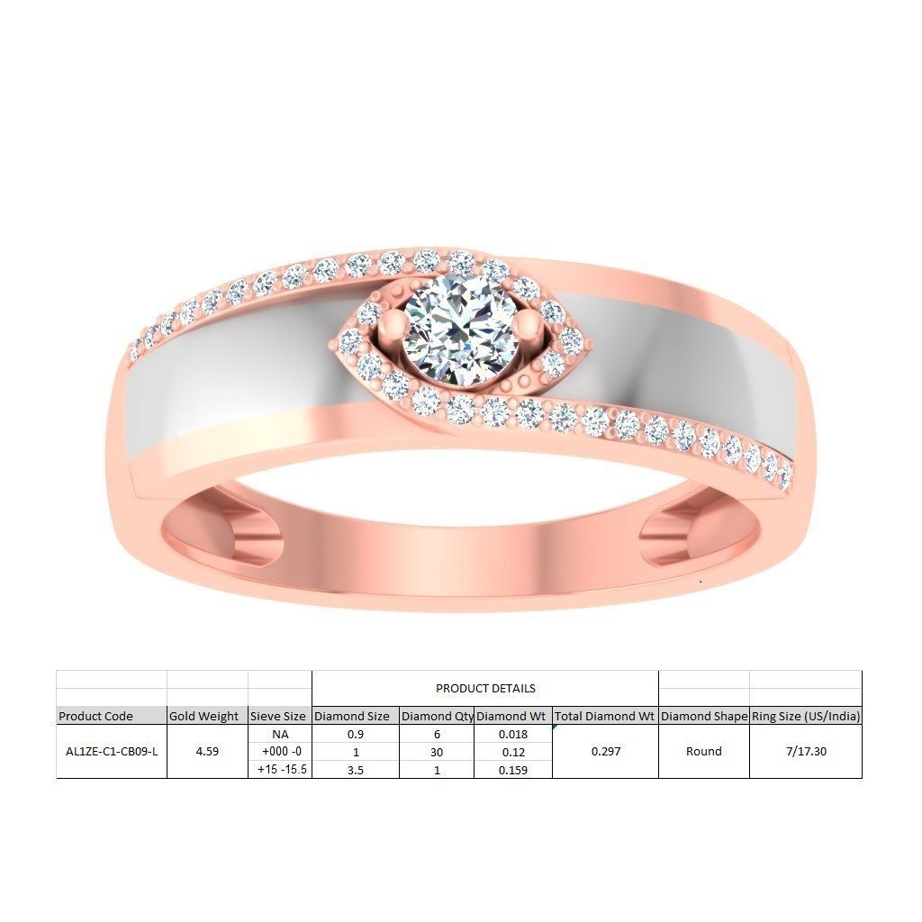 Etarnaty Couple Band Ring 3DM STL OBJ FBX Render Details 3D print model_10