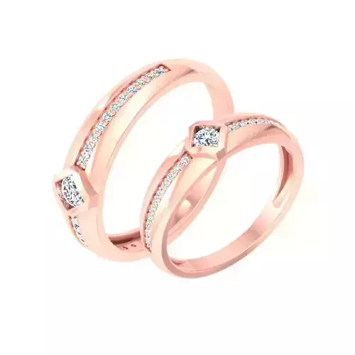 Etarnaty Couple Band Ring 3DM STL OBJ FBX Render Details