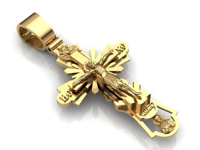 Cross with Jesus 3D print model_1