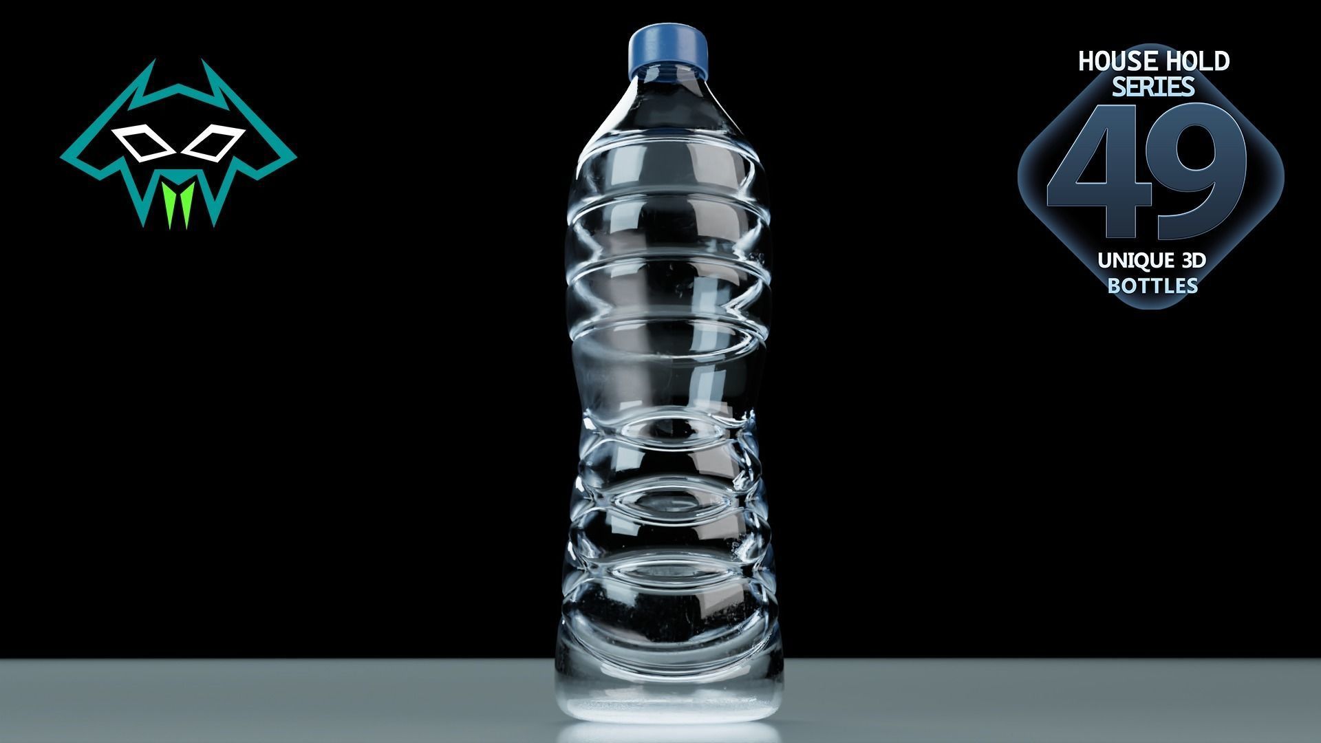 House Hold Series - 49 Unique 3D Bottles - 10th Batch Low-poly 3D model_4