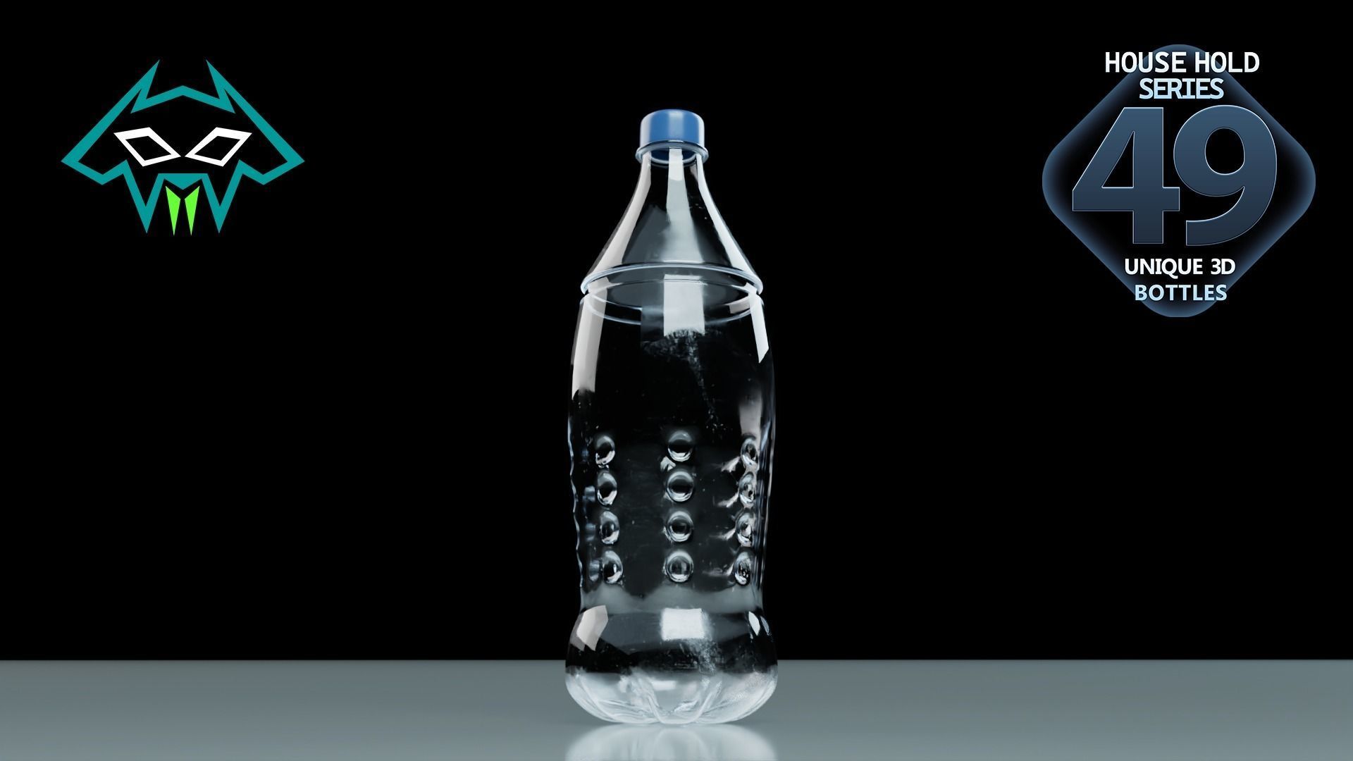 House Hold Series - 49 Unique 3D Bottles - 10th Batch Low-poly 3D model_3