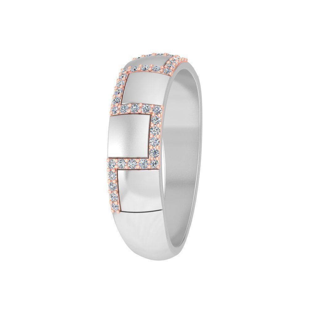 Couple Band Ring 3DM STL OBJ FBX Render Details 3D print model_6