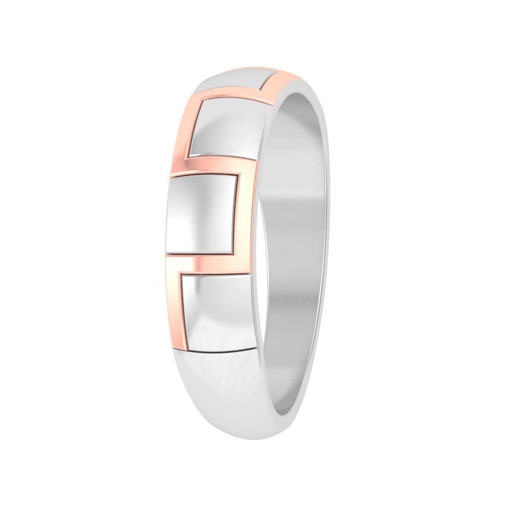 Couple Band Ring 3DM STL OBJ FBX Render Details 3D print model_5