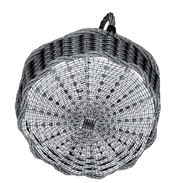 Wicker Basket 3D model_11