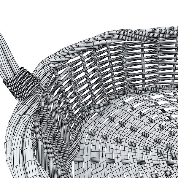 Wicker Basket 3D model_10