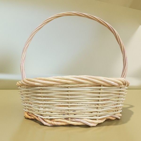 Wicker Basket 3D model_7