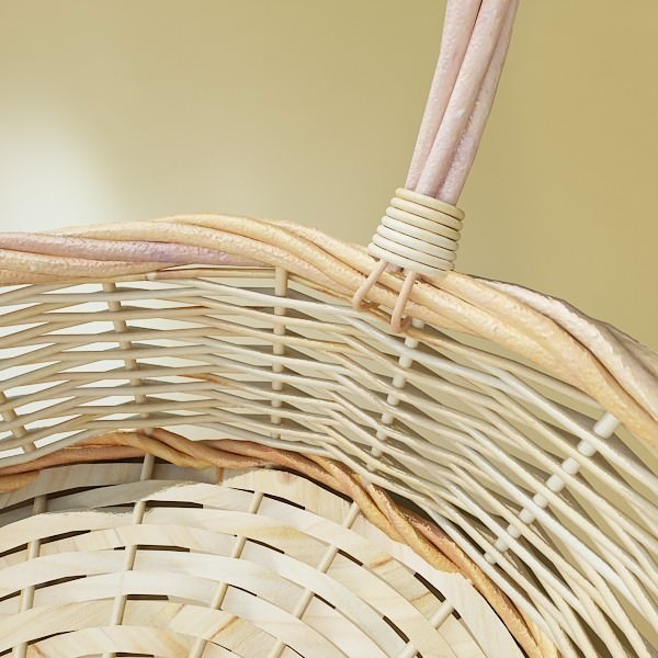 Wicker Basket 3D model_6