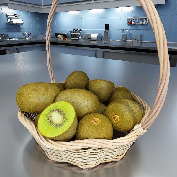 Wicker Basket 3D model_13