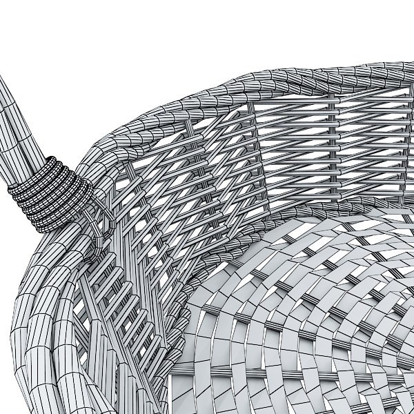 Wicker Basket 3D model_9