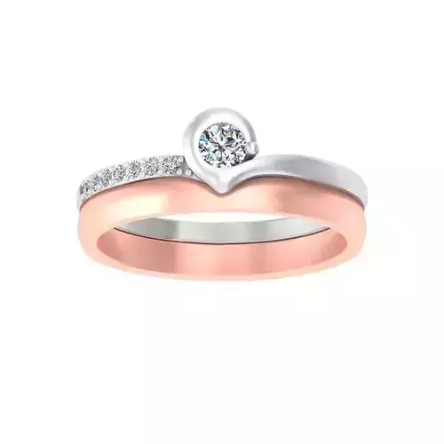 Solitaire Women Band Ring 3DM STL OBJ FBX Render Details