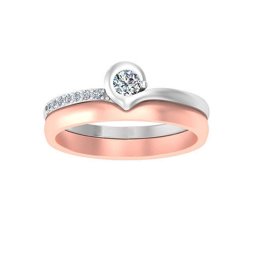 Solitaire Women Band Ring 3DM STL OBJ FBX Render Details 3D print model