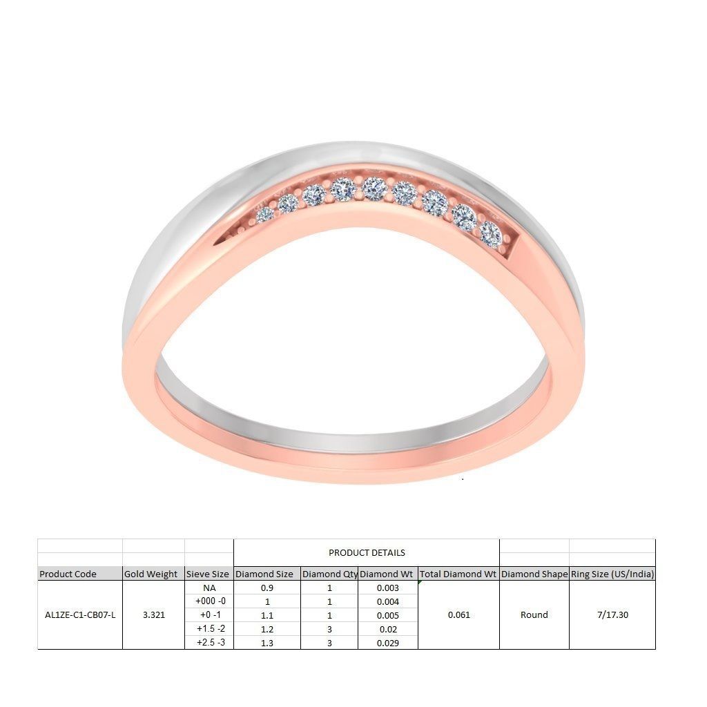 Women Band Ring 3DM STL OBJ FBX Render Details 3D print model_4