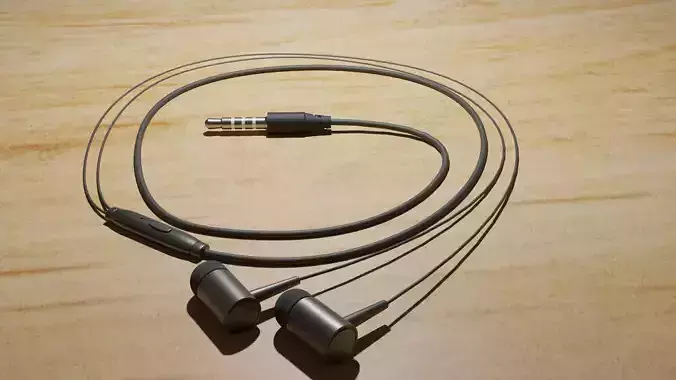 earphone pair of headphones on table