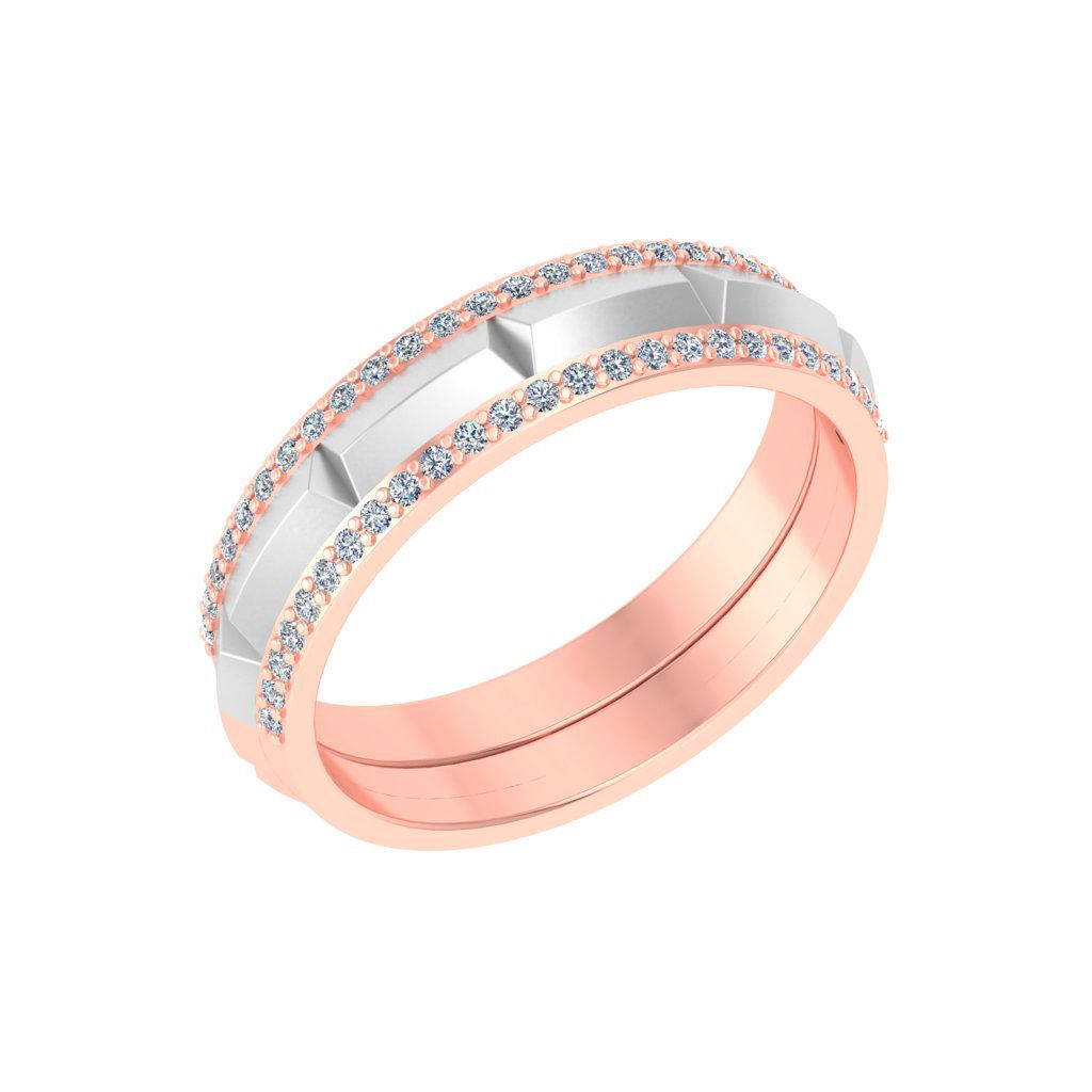 Solitaire Women Band Ring 3DM STL OBJ FBX Render Details 3D print model_4