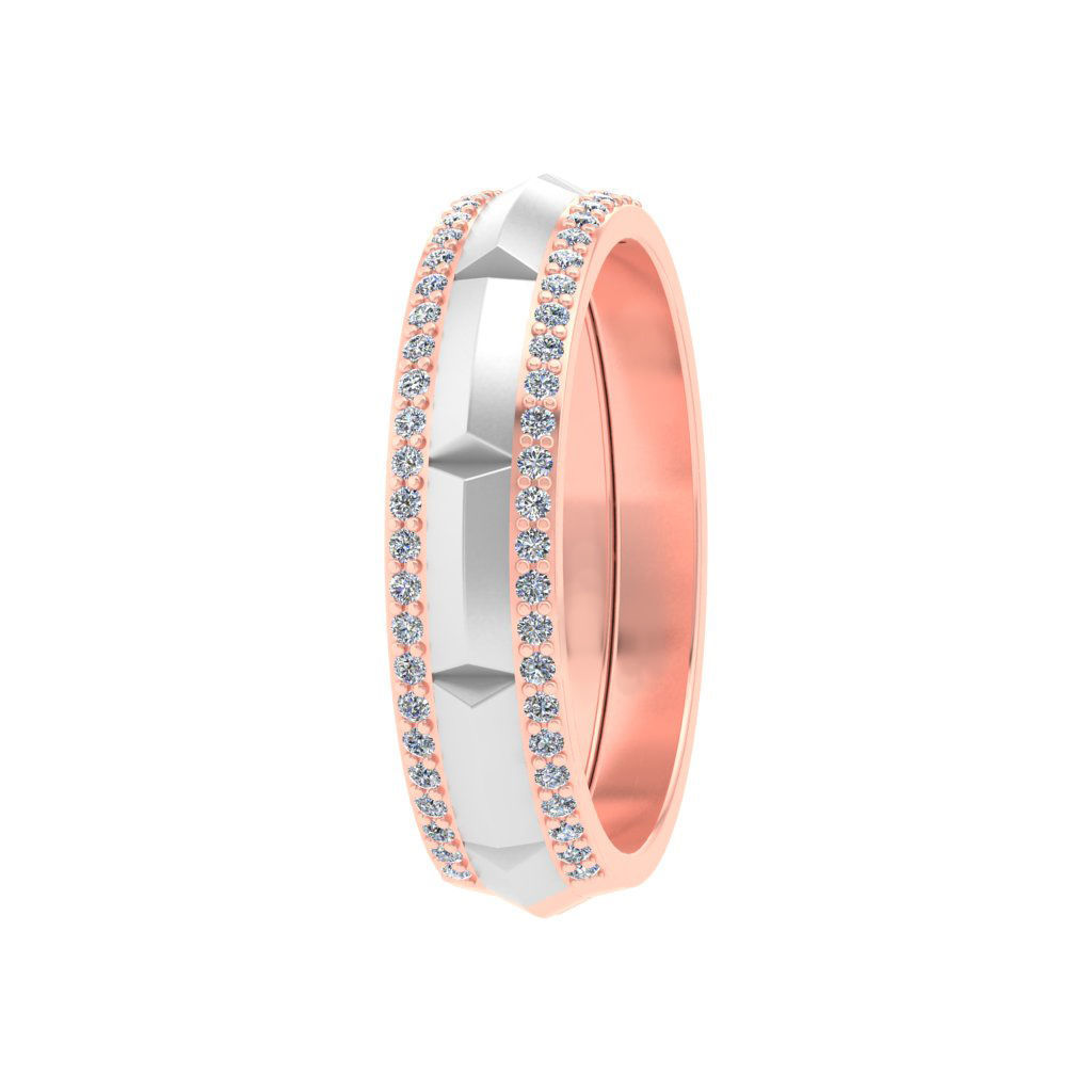Solitaire Women Band Ring 3DM STL OBJ FBX Render Details 3D print model_2