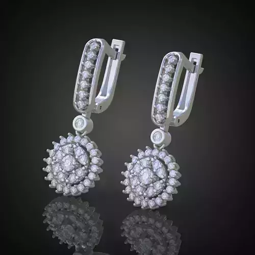 Earring 3D model 3D printable model 0011-12ol