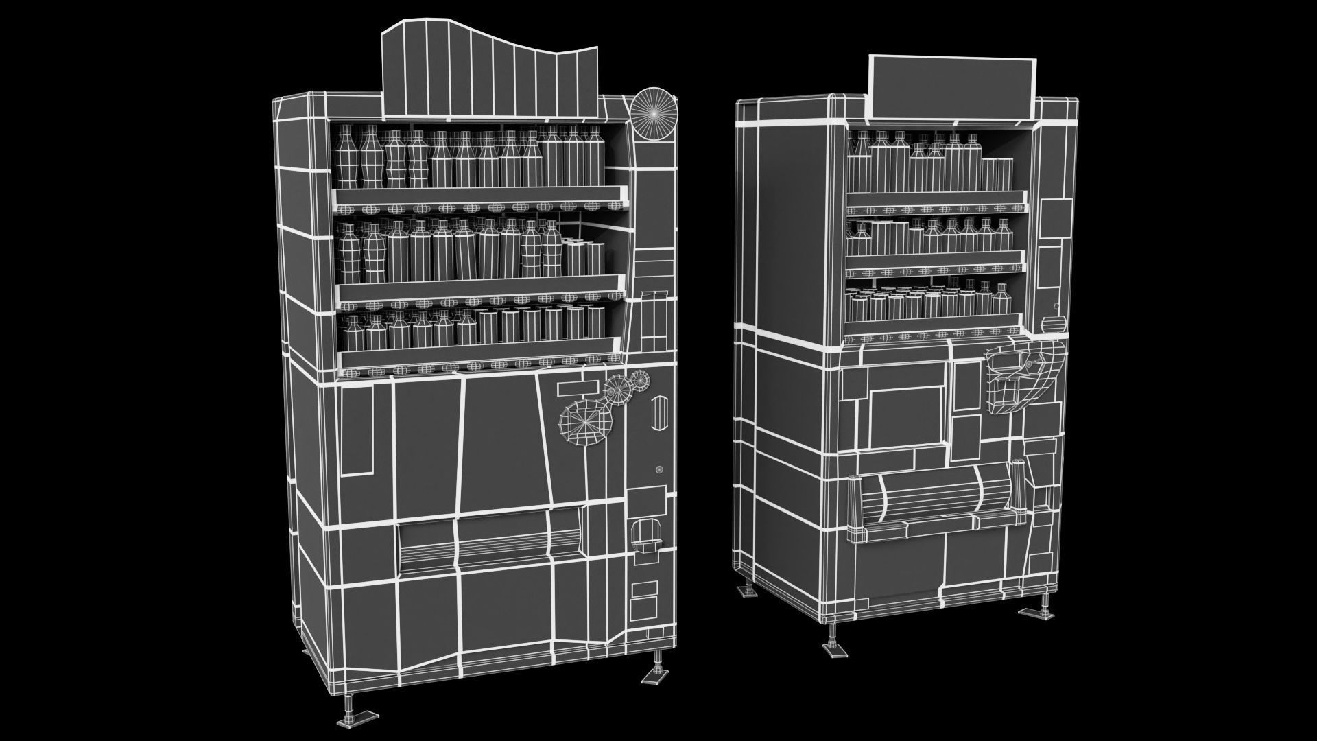 vending machines japanese Low-poly 3D model_10