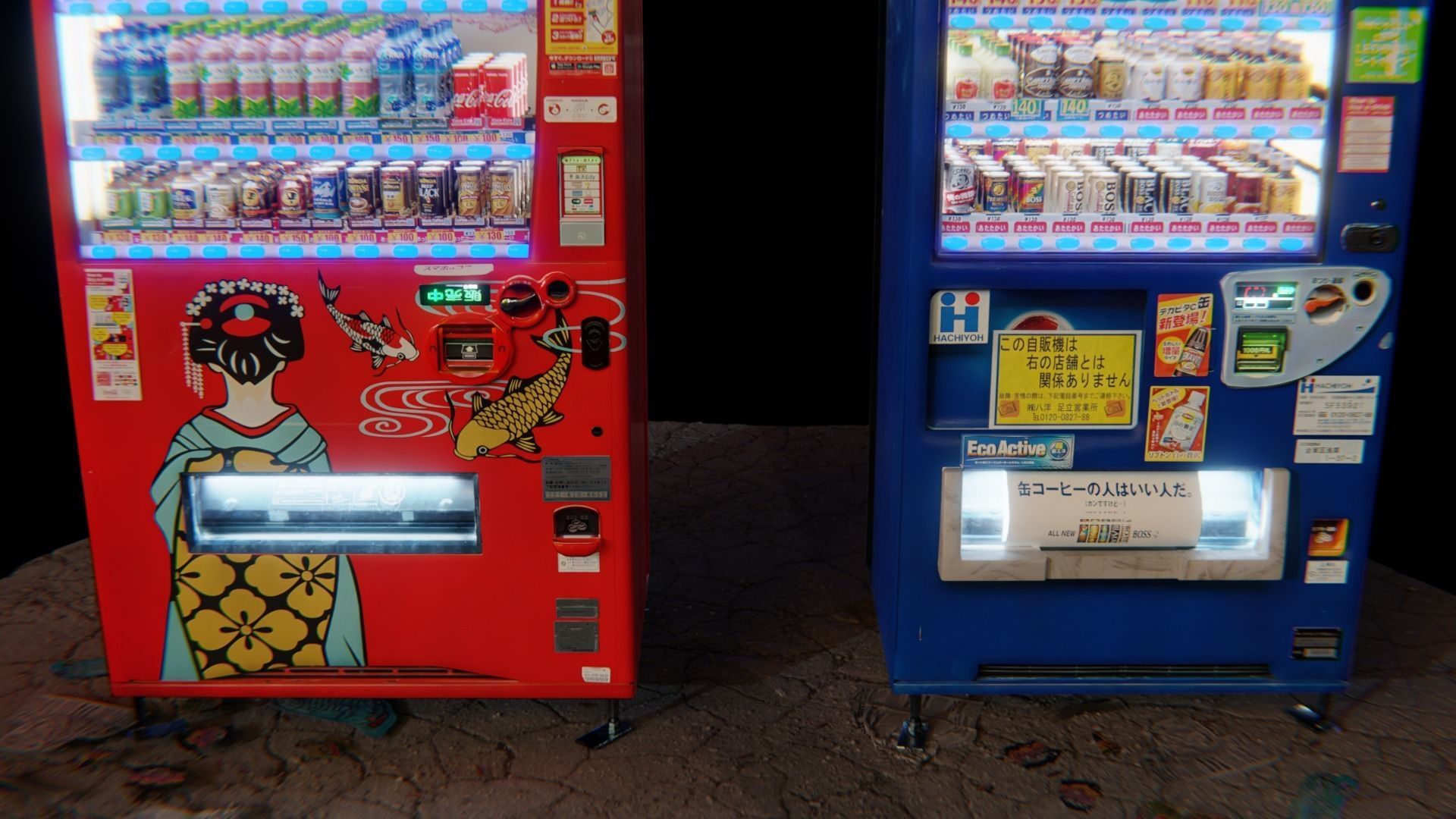 vending machines japanese Low-poly 3D model_5