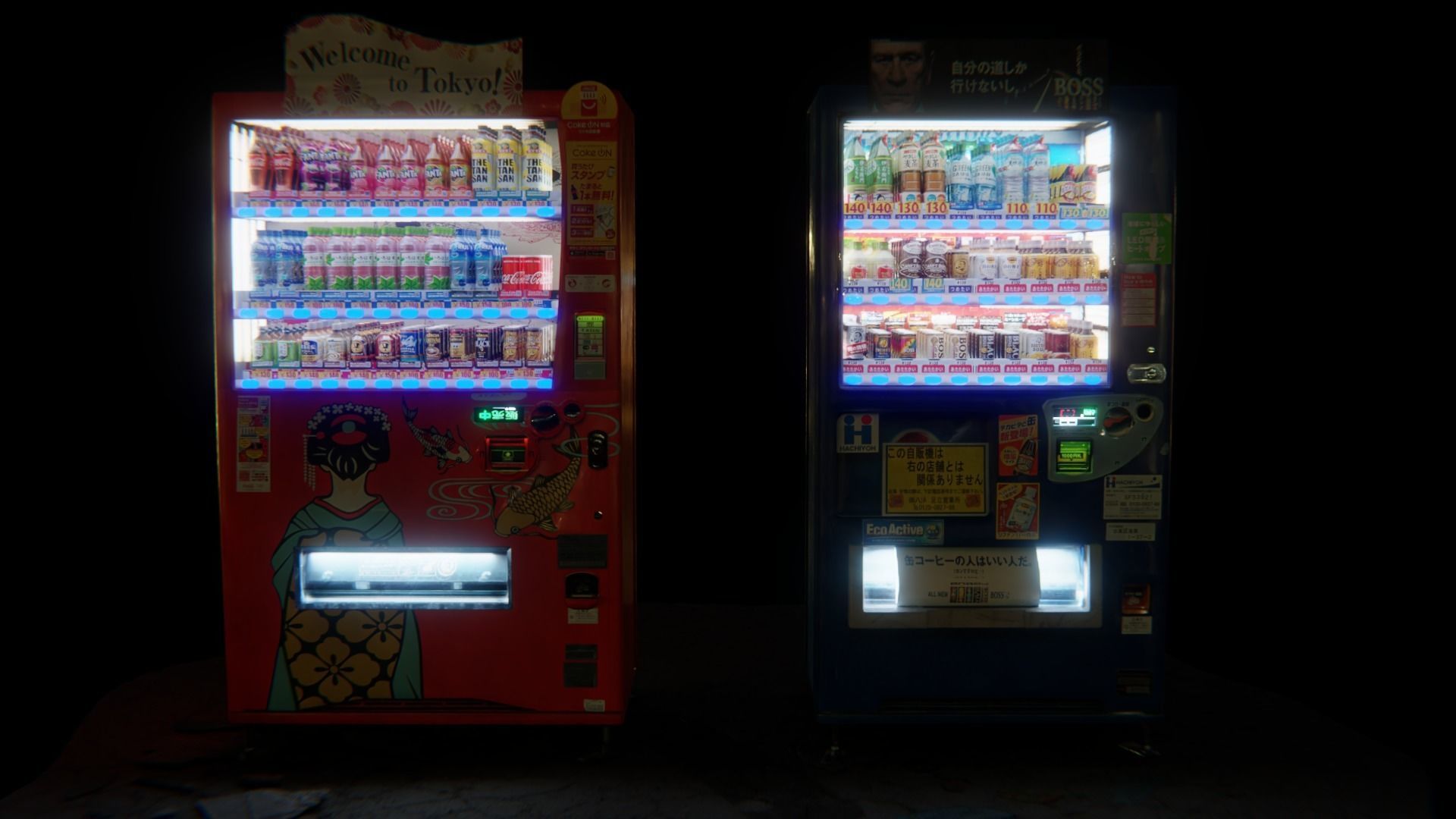 vending machines japanese Low-poly 3D model_7