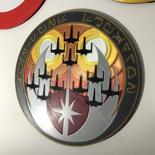Star Wars Twin Suns Squadron Unit Emblem Wall Plaque 3D print model