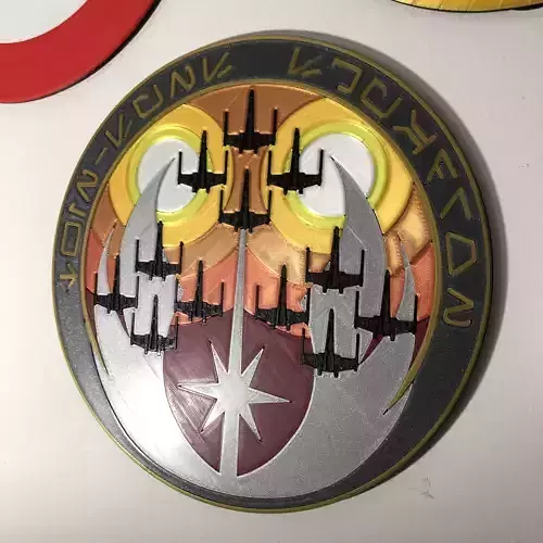 Star Wars Twin Suns Squadron Unit Emblem Wall Plaque 3D print model