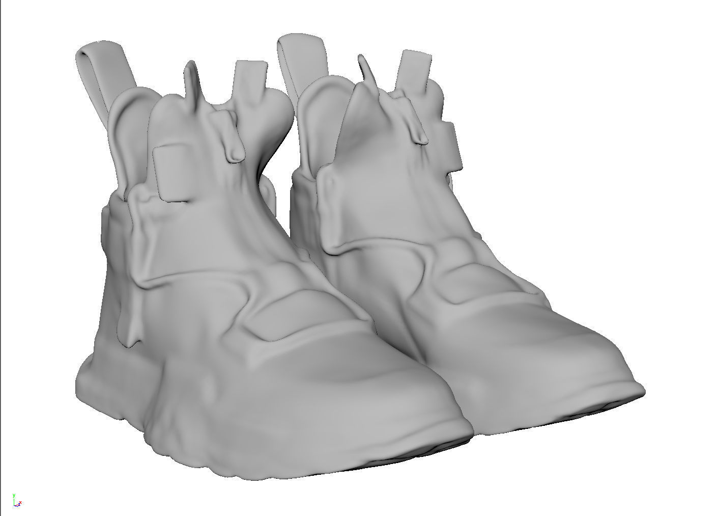 Cyberpunk fashion sneaker 10 Urban Techwear scifi future shoes Low-poly 3D model_6