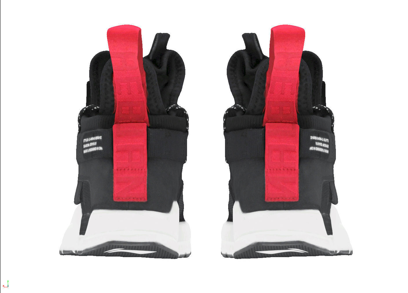 Cyberpunk fashion sneaker 10 Urban Techwear scifi future shoes Low-poly 3D model_3