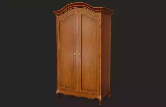 Wardrobe - PBR Game Ready wooden