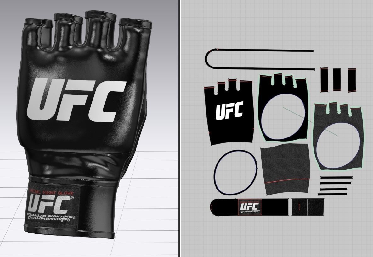 UFC Boxing Gloves 3d Model 3D model_1