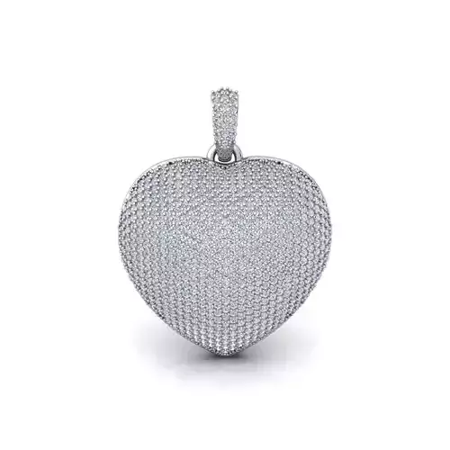 Heart Pendent 3d Model and Render Detail