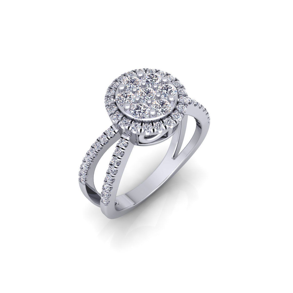 Halo and Split Shank 3d Model and Render Detail 3D print model_11