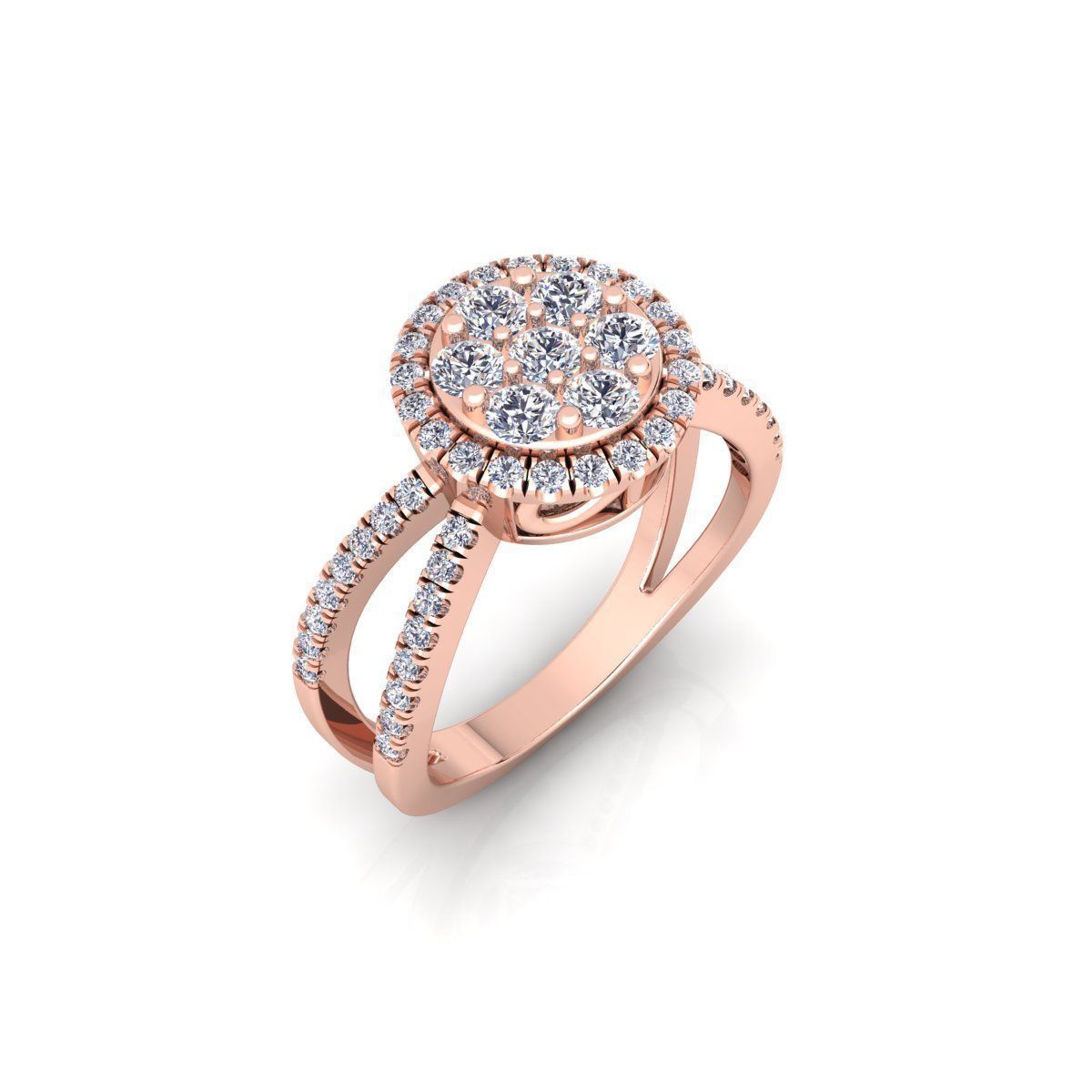 Halo and Split Shank 3d Model and Render Detail 3D print model_10