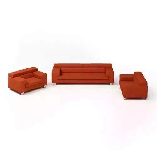 Modern Red Living Room Set