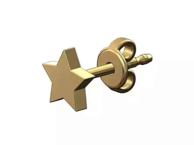Simple star stud earring