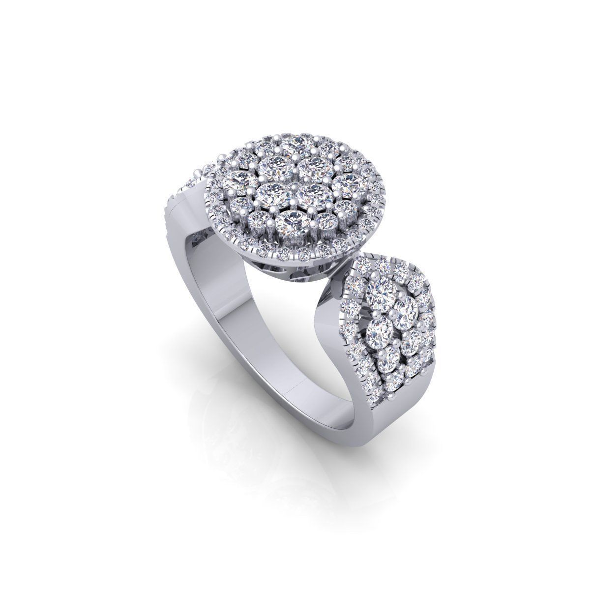 Flower Halo Ring 3d Model and Render Detail  3D print model_12